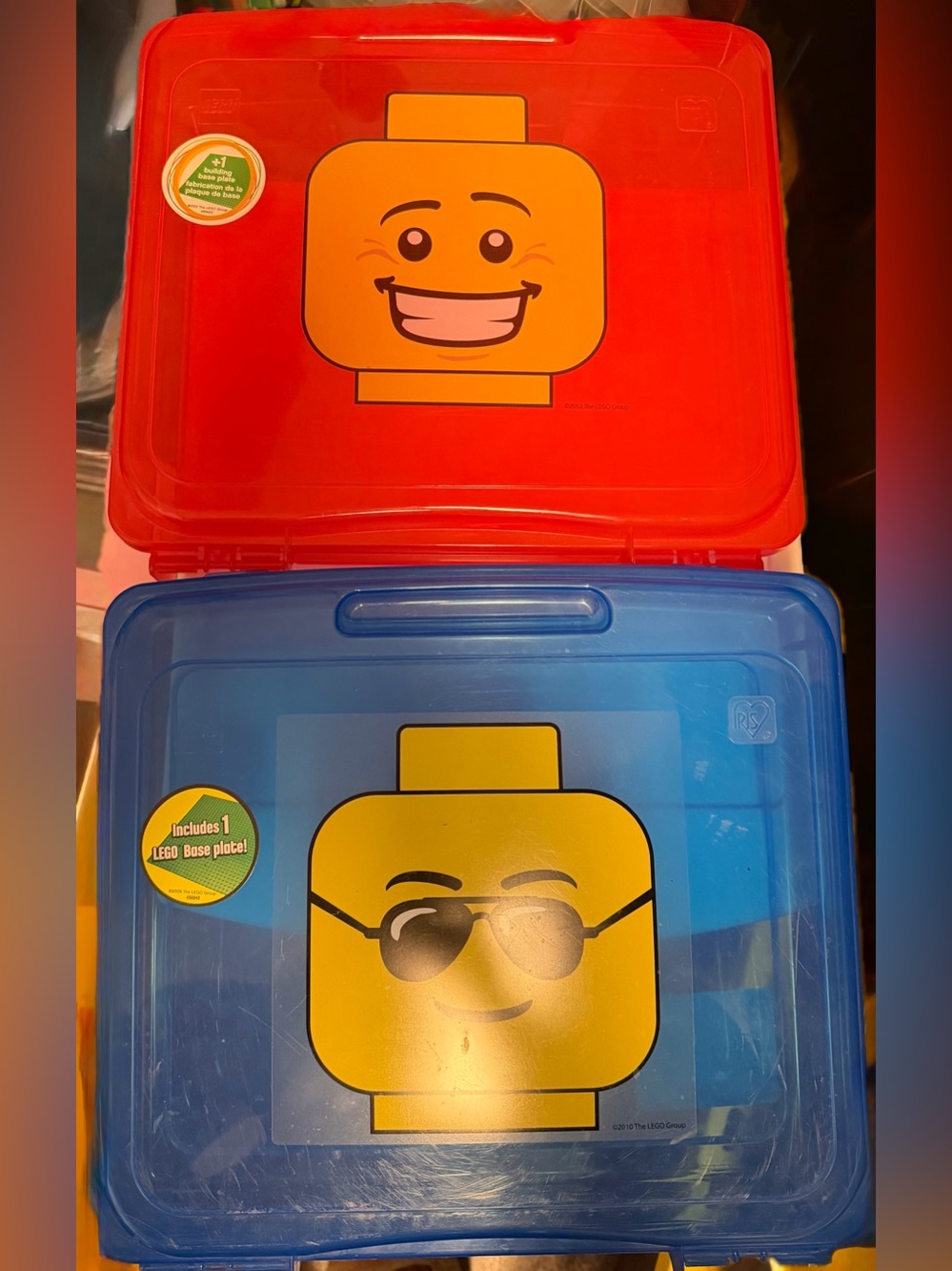 Set Of 2 Lego Brand Storage Boxes